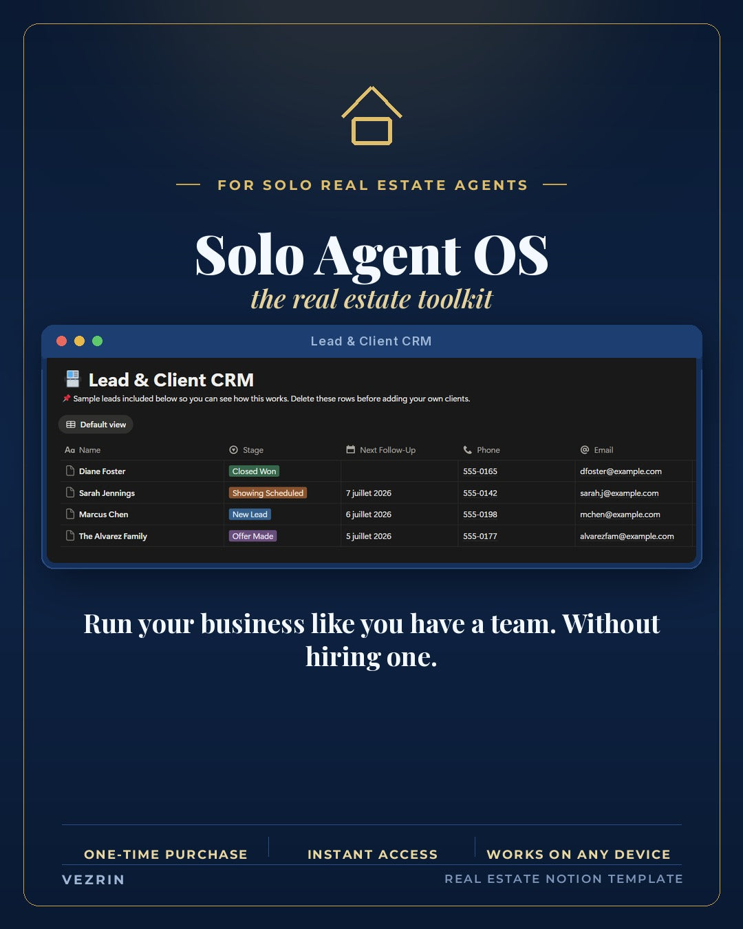 Solo Agent OS: Real Estate Agent Notion Template