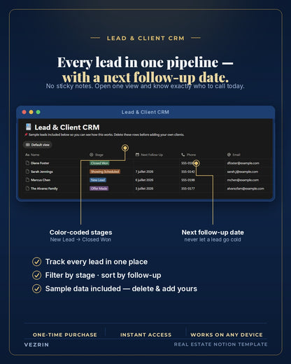 Solo Agent OS: Real Estate Agent Notion Template