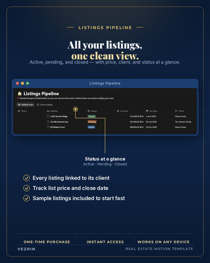 Solo Agent OS: Real Estate Agent Notion Template